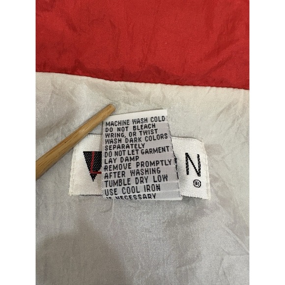 Vtg 90s Lavon Color block Windbreaker Jacket Nylon Sz Small Retro Sport Red Blue - Picture 9 of 11